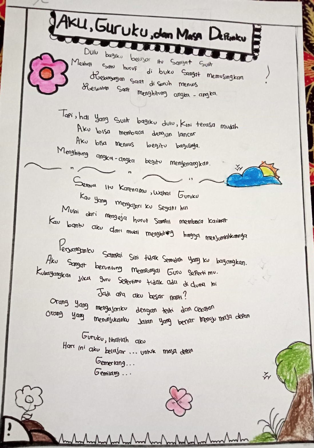 Aku, Guruku, dan Masa Depanku